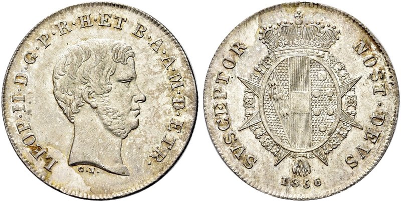 FIRENZE
Leopoldo II d'Asburgo Lorena, 1824-1859.
Paolo 1856, II serie.
Ag gr....