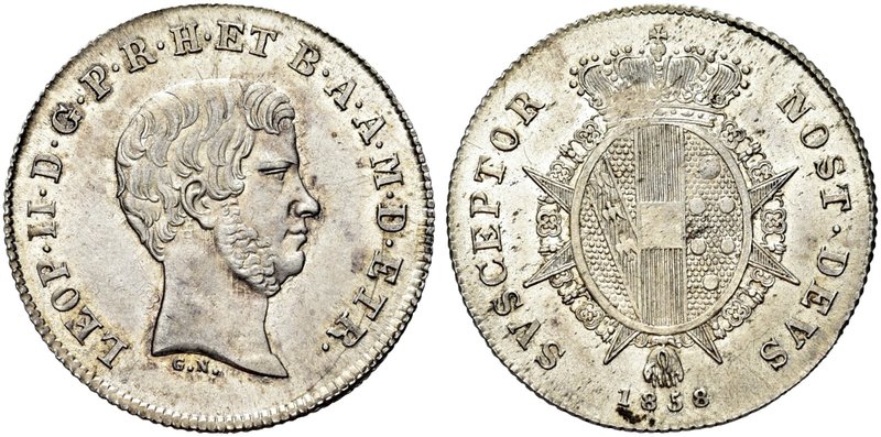 FIRENZE
Leopoldo II d'Asburgo Lorena, 1824-1859.
Paolo 1858, II serie.
Ag gr....