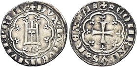 GENOVA
Simon Boccanegra, Doge I, 1339-1344.
Grosso.
Ag gr. 2,85
Dr. DVX IANVENSIVM PRIMV. Castello in cornice d’archi.
Rv. CONRADVS REX A. Croce ...