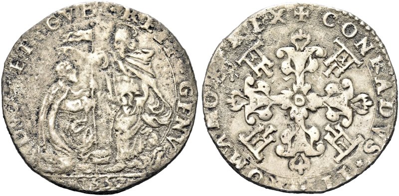 GENOVA
Dogi Biennali, 1528-1797. II Fase, 1541-1637.
Testone 1557.
Ag gr. 9,0...