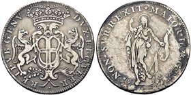 GENOVA
Dogi Biennali, 1528-1797. III Fase, 1637-1797.
2 Lire 1673.
Ag gr. 10,24
Dr. DVX ET GVBER - REIP GENV. Stemma coronato tra due grifi.
Rv. ...