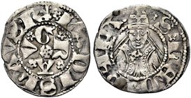 GUARDIAGRELE
Ladislao di Durazzo, Re, 1386-1414.
Bolognino.
Ag gr. 0,84
Dr. LADISLAVS R. Le lettere G R A V attorno a rosetta.
Rv. S LEO PAPA. Bu...