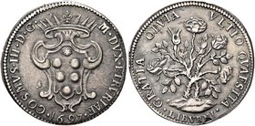 LIVORNO
Cosimo III de’Medici, Granduca di Toscana, 1670-1723.
Pezza della rosa 1697.
Ag gr. 25,71
Dr. COSMVS III D G - M DVX ETRVRIAE. Stemma poli...