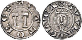 LUCCA
Repubblica, a nome di Ottone IV di Brunswick, battuta sotto Federico II, 1209-1315.
Grosso da 12 Denari.
Ag gr. 1,71
Dr. OTTO REX. Monogramm...