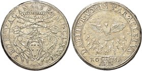ROMA
Sede Vacante (Cam. Card. Paluzzi-Altieri), 1676.
Piastra 1676.
Ag gr. 31,65
Dr. SEDE VACAN - TE MDCLXXVI. Stemma del Card. Cam. Altieri sormo...