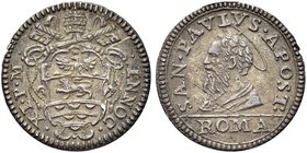 ROMA
Innocenzo XI (Benedetto Odescalchi), 1676-1689.
Mezzo Grosso 1688.
Ag gr. 0,77
Dr. INNOC XI - P M. Stemma sormontato da triregno e chiavi dec...