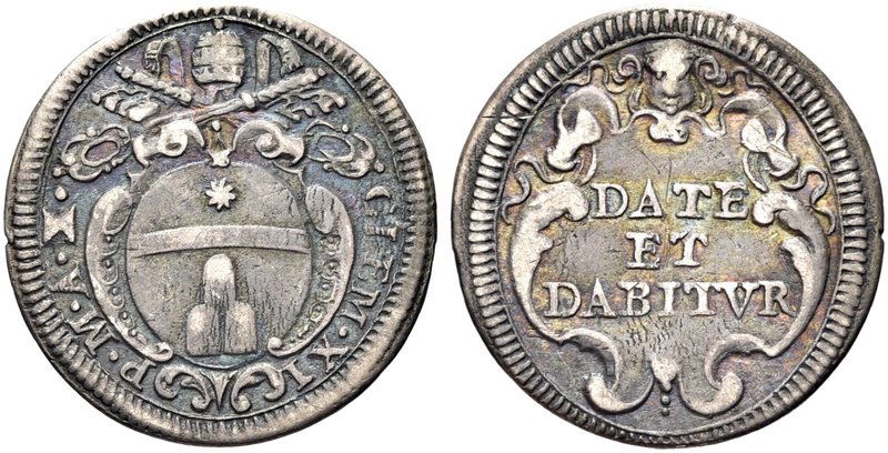 ROMA
Clemente XI (Gian Francesco Albani), 1700-1721.
Grosso a. X.
Ag gr. 1,31...