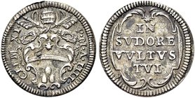 ROMA
Clemente XI (Gian Francesco Albani), 1700-1721.
Grosso a. IIII.
Ag gr. 1,32
Dr. CLEM XI - P M A IIII. Stemma sormontato da chiavi decussate....