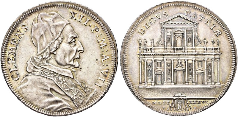 ROMA
Clemente XII (Lorenzo Corsini), 1730-1740.
Mezza Piastra 1736 a. VII.
Ag...