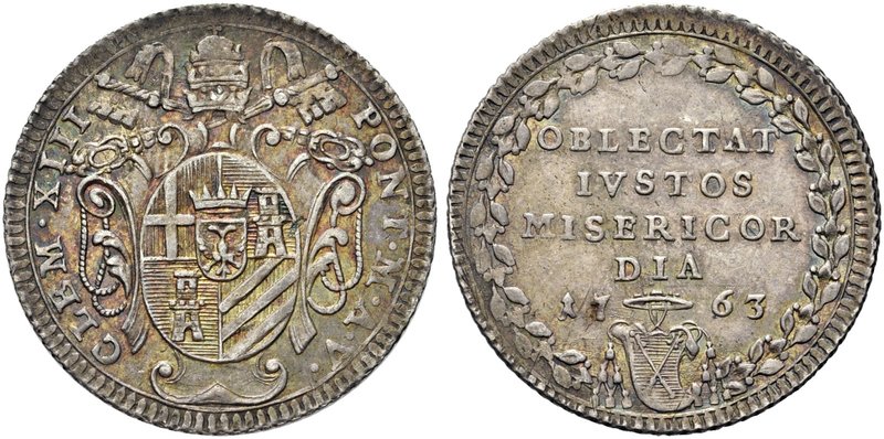ROMA
Clemente XIII (Carlo della Torre di Rezzonico), 1758-1769.
Giulio 1763 a....