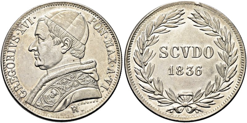 ROMA
Gregorio XVI (Bartolomeo Alberto Cappellari), 1831-1846.
Scudo 1836 a. VI...