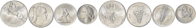 ROMA
Repubblica Italiana, dal 1946.
Serie 1947 composta da 4 valori: 10 Lire, ...