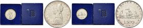 ROMA
Repubblica Italiana, dal 1946.
500 Lire 1957 Prova.
Ag
Dr. Busto muliebre rinascimentale a s.
Rv. Tre caravelle naviganti verso d.
Gig. P2....