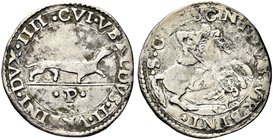 URBINO
Guidobaldo II della Rovere, 1538-1574.
Armellino.
Ag gr. 1,03
Dr. GVI VBALDVS II VRBINI DVX IIII. Ermellino gradiente verso d.; in esergo, ...