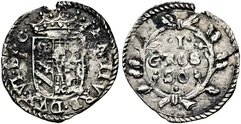 URBINO
Francesco II Maria della Rovere, 1574-1624.
Grosso.
Ag gr. 1,01 
Dr. ...