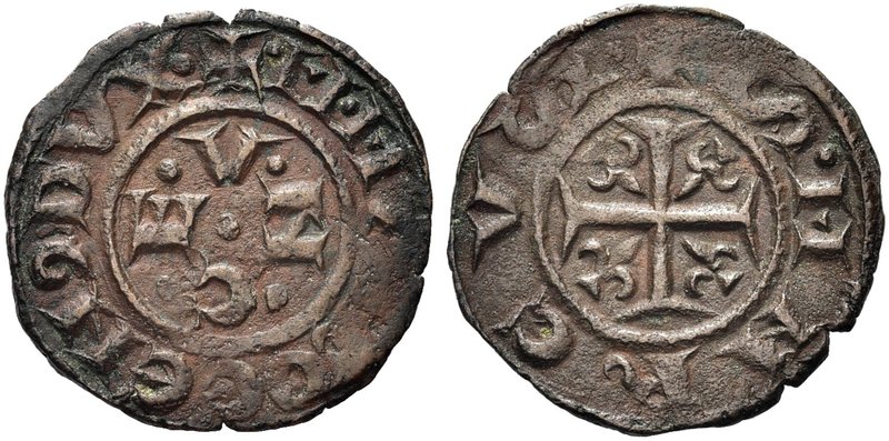 VENEZIA
Marino Morosini doge XLIV, 1249-1253.
Quartarolo.
Mi gr. 0,88
Dr. M ...