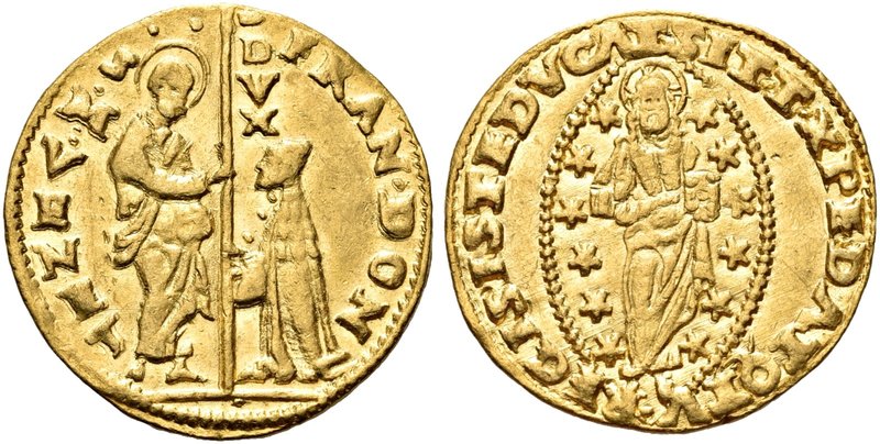 VENEZIA
Francesco Donà doge LXXIX, 1545-1553.
Zecchino.
Au gr. 3,45
Dr. FRAN...