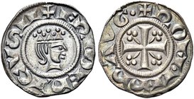 VITTORIA
Federico II di Svevia 1197-1250, imperatore dal 1220.
Denaro o Grosso (?) 1247.
Ag gr. 1,49
Dr. FRIDERICV* II. Testa coronata a d. 
Rv. ...