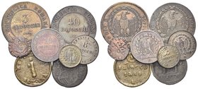 LOTTI
XVI-XVIII secolo.
Lotto di 18 Monete; n. 7 monete della Repubblica Romana (40,16, 8, 4 Baiocchi), n. 11 Monete in AE di diverse città ed epoch...