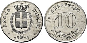 REGNO D’ITALIA
Vittorio Emanuele III, 1900-1943.
10 Centesimi 1918 PROVA-PROGETTO opus Johnson.
Fe gr. 5,34 mm 26
Dr. REGNO D’ITALIA Stemma sabaud...