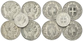 LOTTI
Lotto di n. 7 monete in argento di Umberto I, tra cui n. 4 esemplari da 5 Lire del 1879.
Mediamente q. BB