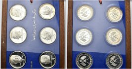 AJMAN
Rashid Bin Humaid al-Nuaimi, 1928-1981.
8 monete da 5 Riyals tra cui: Albert Luthuli, Jan Palach, Albert Schweitzer, Martin Luther King, Gandh...