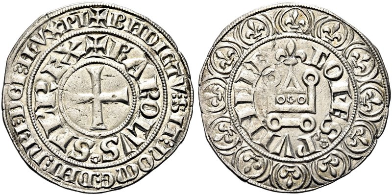 FRANCIA
Carlo d'Angiò, 1246-1285. 
Grosso Tornese.
Ag gr. 4,11
Dr. Doppio gi...