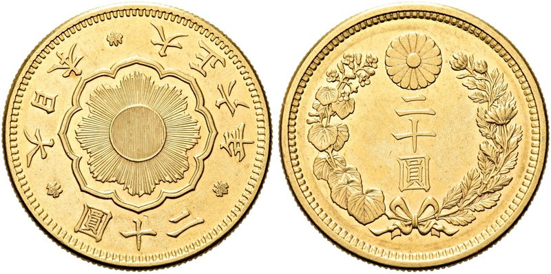 GIAPPONE
Yoshihito, 1912-1926.
10 Yen 1917.
Au gr. 16,84
Dr. Crisantemi Impe...
