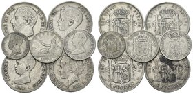 LOTTI
Lotto di n. 22 monete in argento spagnole dal 1811 comprendente n. 9 pezzi da 5 Pesetas, n. 7 pezzi da 2 Pesetas, n. 5 pezzi da 1 Pesetas e un ...