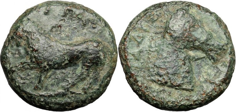 Greek Italy. Northern Apulia, Teate. AE 18 mm. 325-275 BC. D/ TIATI retrograde. ...