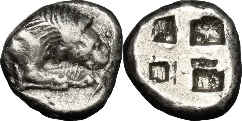 Greek Italy. Northern Lucania, Velia. AR Drachm, period I, c. 535 - c. 465. D/ F...