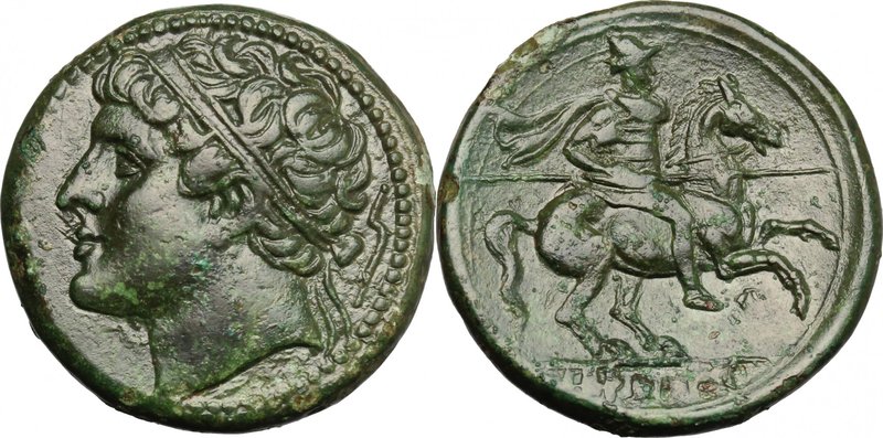 Sicily. Syracuse. Hieron II (275-215 BC). AE Hemilitron, c. 230-215 BC. D/ Diade...