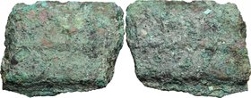 Aes Signatum. AE Currency Bar, Central Italy, c. 6th-4th centuries BC. Large fragment herring bone pattern on each side. Vecchi ICC 3.3-5; Haeberlin p...