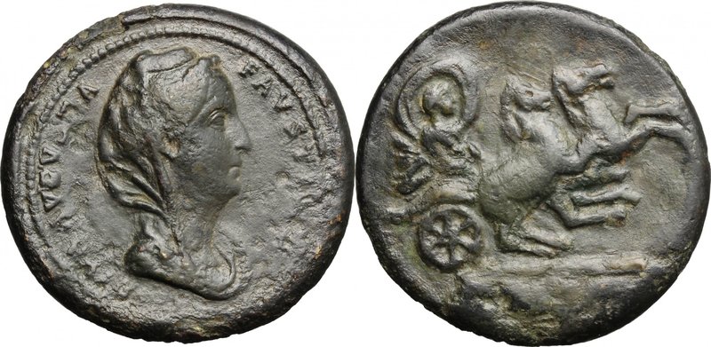 Faustina I, wife of Antoninus Pius (died 141 AD). AE Medallion, Rome mint, after...