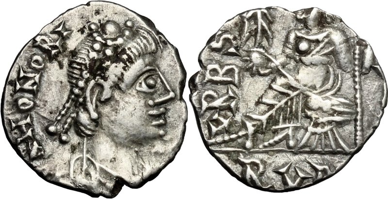 Vandals in North Africa. Gaiseric (428-477) to Huneric (447-484). AR Siliqua in ...