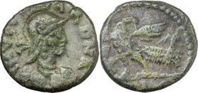 Ostrogothic Italy, Athalaric (526-534). AE 40 Nummi (Follis), Rome mint. D/ INVICT-AROMA. Helmeted and cuirassed bust of Roma right. R/ Eagle standing...