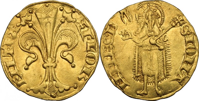 Firenze. Repubblica (sec. XIII-1532). Fiorino d'oro stretto, V serie, 1304 - 131...