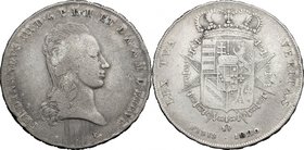 Firenze. Ferdinando III di Lorena (II periodo 1814-1824). Francescone 1820. D/ Testa nuda a destra con lunga capigliatura. Sotto, S (Carlo Siries, inc...