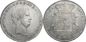 Firenze. Leopoldo II di Lorena (1824-1859). Francescone 1859. D/ Testa nuda a destra, grossa e adulta. Sotto il taglio del collo, in caratteri minutis...