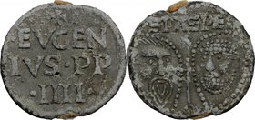 Roma. Eugenio IV (1431-1438). Bolla. D/ EVGEN/IVS PP/ IIII. R/ Teste nimbate di San Pietro e San Paolo separate da croce; sopra SPASPE. Ser. 55. PB. g...