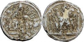 Roma. Paolo II (1464-1471), Pietro Barbo di Venezia. Bolla. D/ Il Papa in trono, riceve le chiavi. R/ San Paolo e San Pietro seduti in trono. Ser. 172...