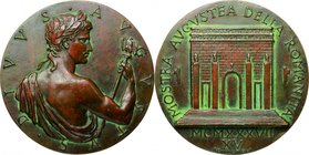 Roma. Medaglia per la Mostra Augustea della Romanità tenutasi in occasione del bimillenario della nascita di Augusto, 1937. D/ Busto laureato di Augus...