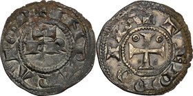 Tortona. Comune (1248-1322). Grosso minore. D/ Le sigle di Federico F R. R/ Croce patente con anellini nei quarti alti. CNI 6. MIR 1028. AG. g. 1.04 m...