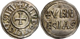 Venezia. Ludovico il Pio (814-840). Denaro. D/ Croce patente. R/ +VEN/ ECIAS. CNI tav. I, 2. MEC I, 789. Paol. 2. AG. g. 1.54 mm. 21.00 Moneta di gran...