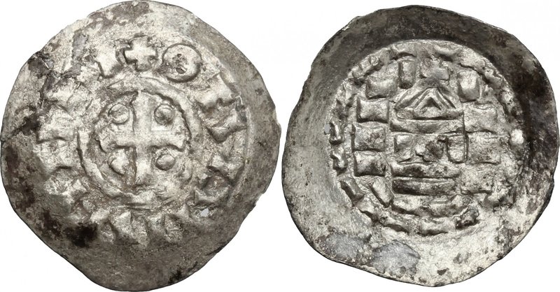 Venezia. Ottone I di Sassonia (962-973). Denaro scodellato. D/ Croce unghiata ac...
