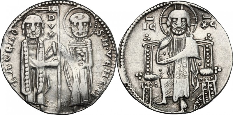 Venezia. Ranieri Zeno (1253-1268). Grosso matapan. D/ San Marco, in piedi a dest...