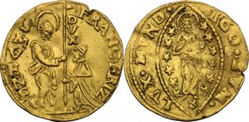 Venezia. Francesco Erizzo (1631-1646). Mezzo zecchino. D/ San Marco in piedi a sinistra, volto a destra, tiene nella sinistra il libro e porge con la ...