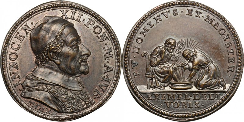 Innocenzo XII (1691-1700), Antonio Pignatelli. Medaglia 1700 per la Lavanda. D/ ...