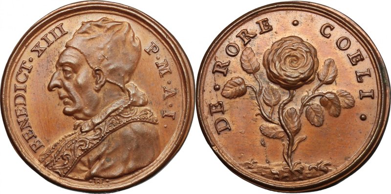 Benedetto XIII (1724-1730) Pietro Francesco Orsini. Medaglia A. I, per l'elezion...
