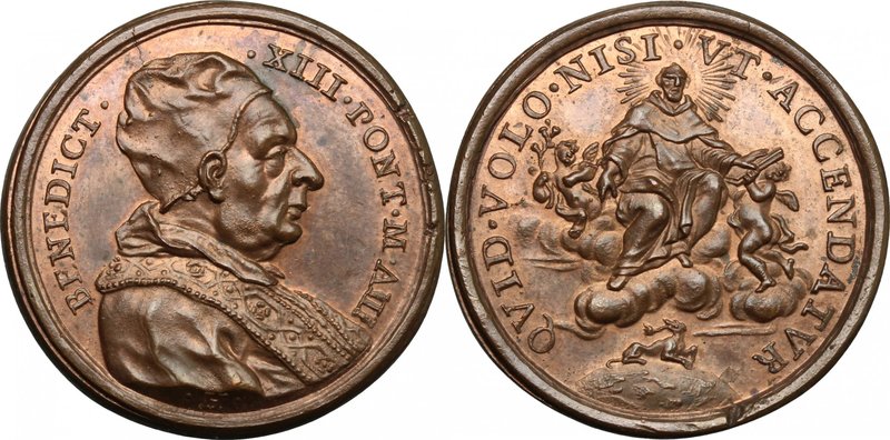 Benedetto XIII (1724-1730) Pietro Francesco Orsini. Medaglia A. III, per il poss...